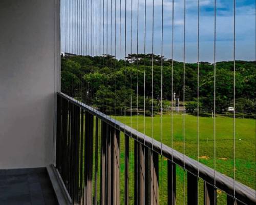 Invisible grill installation for balconies and windows